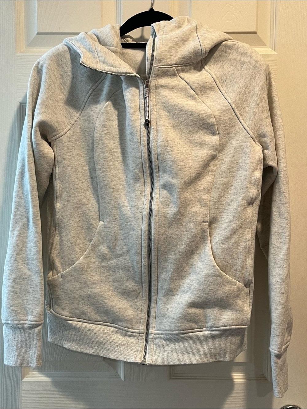 Lululemon Light Heather Gray Zip-Up Hoodie